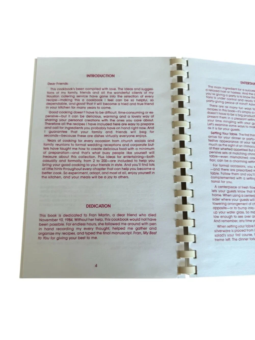 My Best To You Cookbook Martha Milting VTG Southern Conroe Texas Recipes 1985